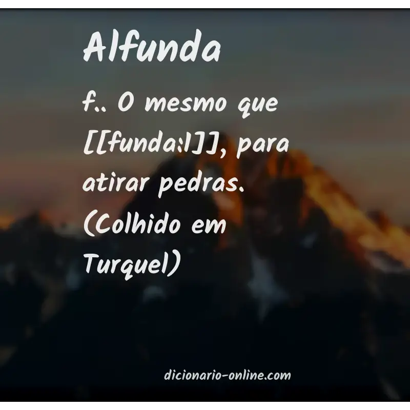 Significado de alfunda