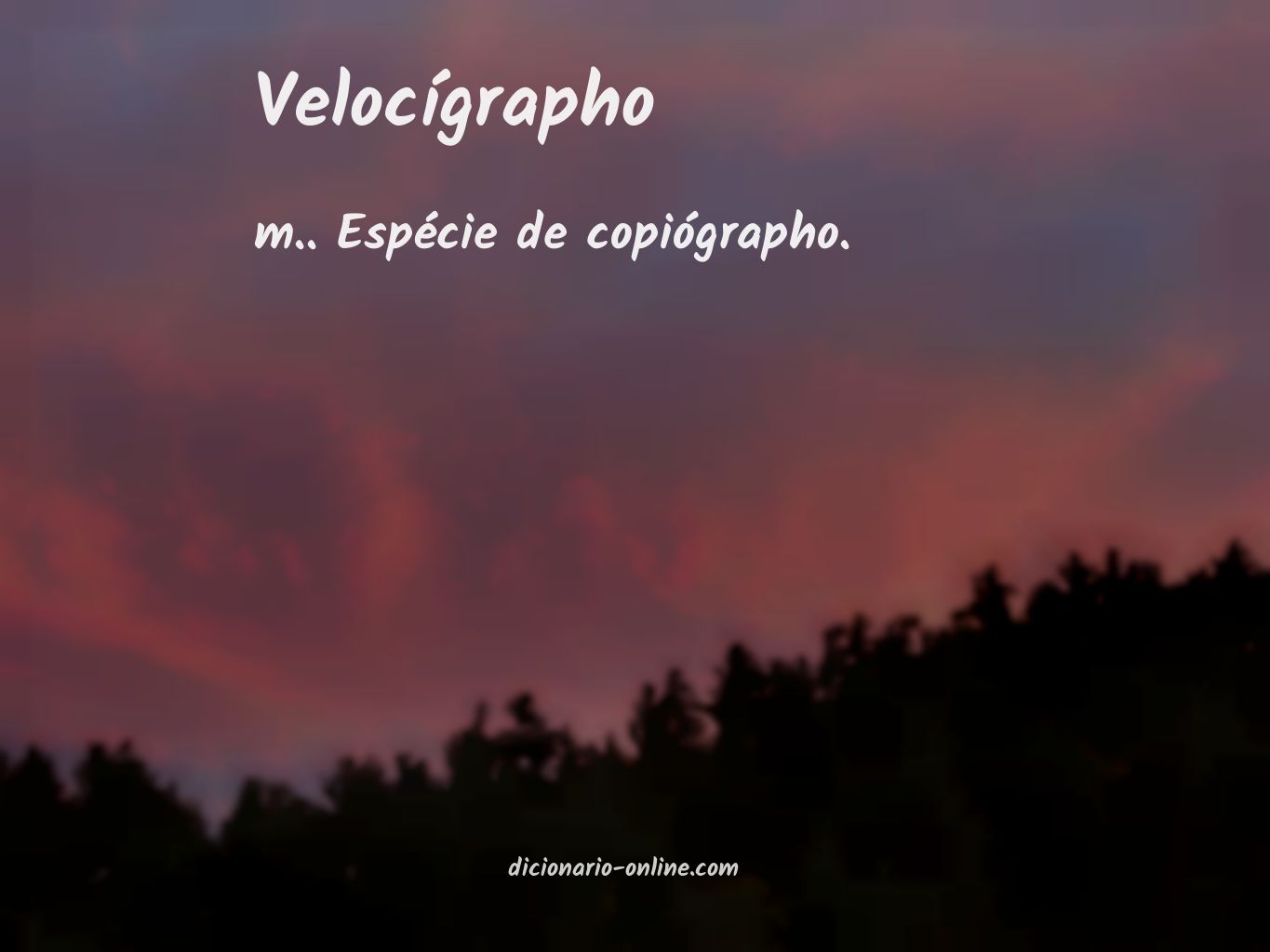 Significado de velocígrapho