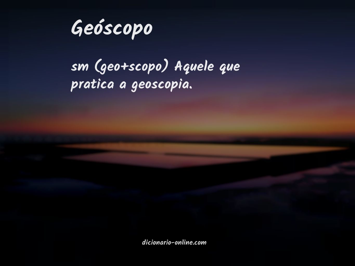 Significado de geóscopo