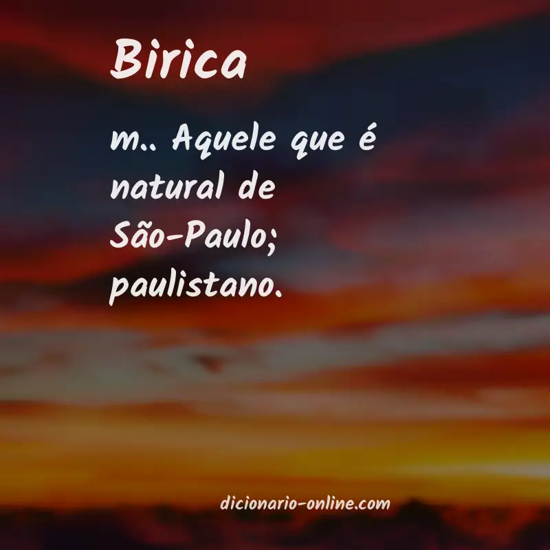 Significado de birica