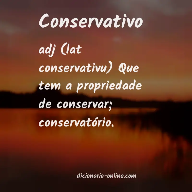 Significado de conservativo