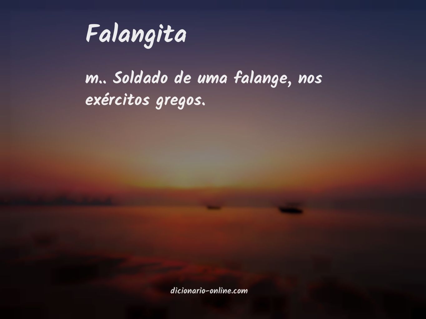 Significado de falangita