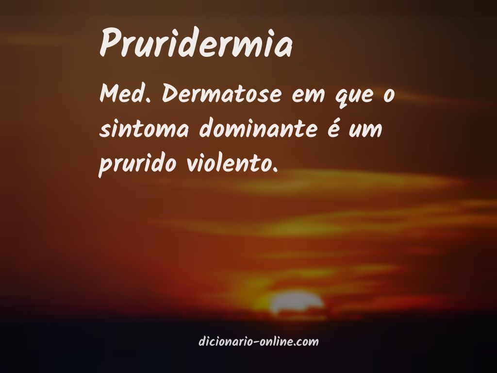 Significado de pruridermia