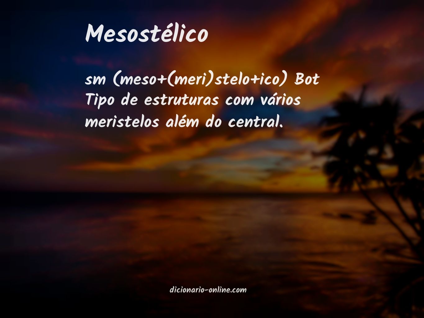 Significado de mesostélico