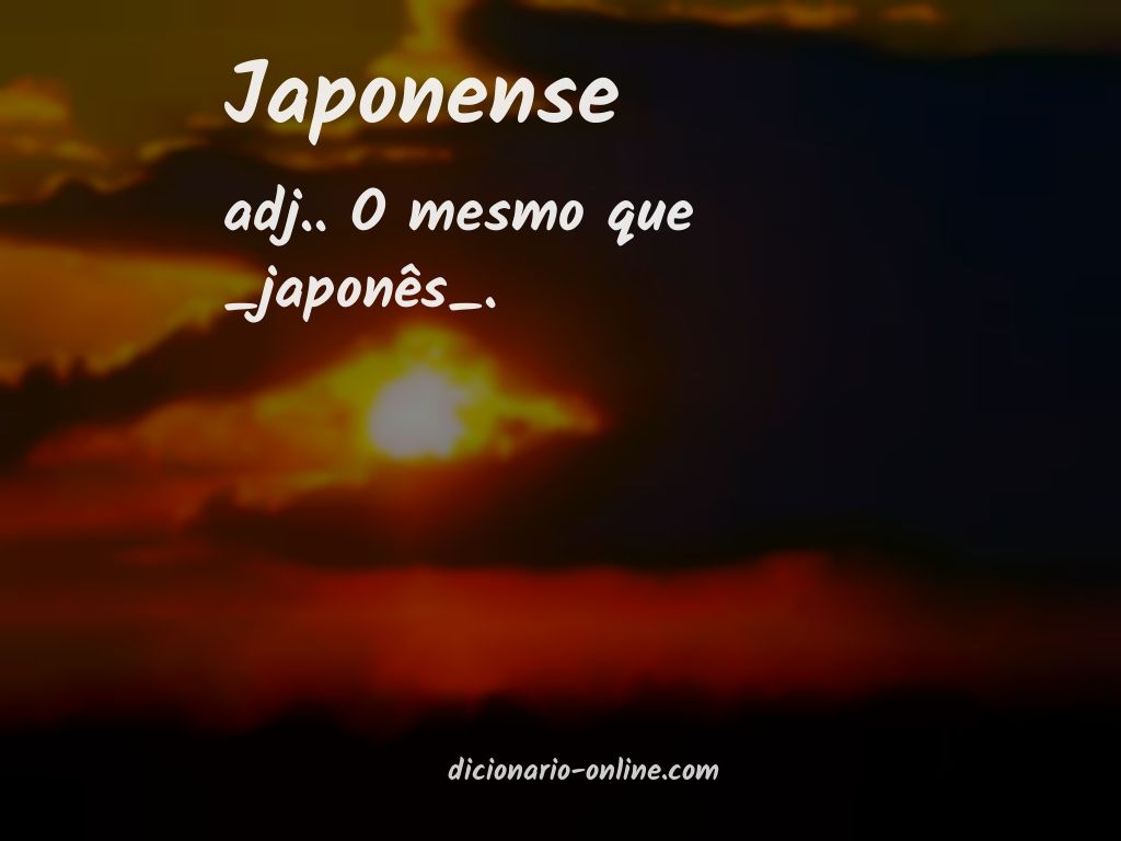 Significado de japonense