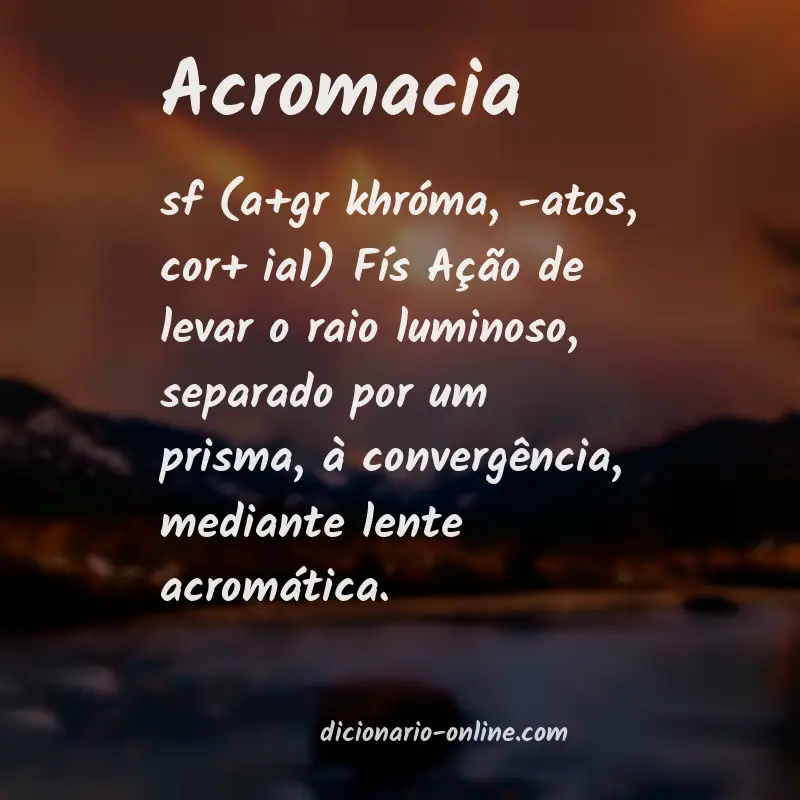 Significado de acromacia
