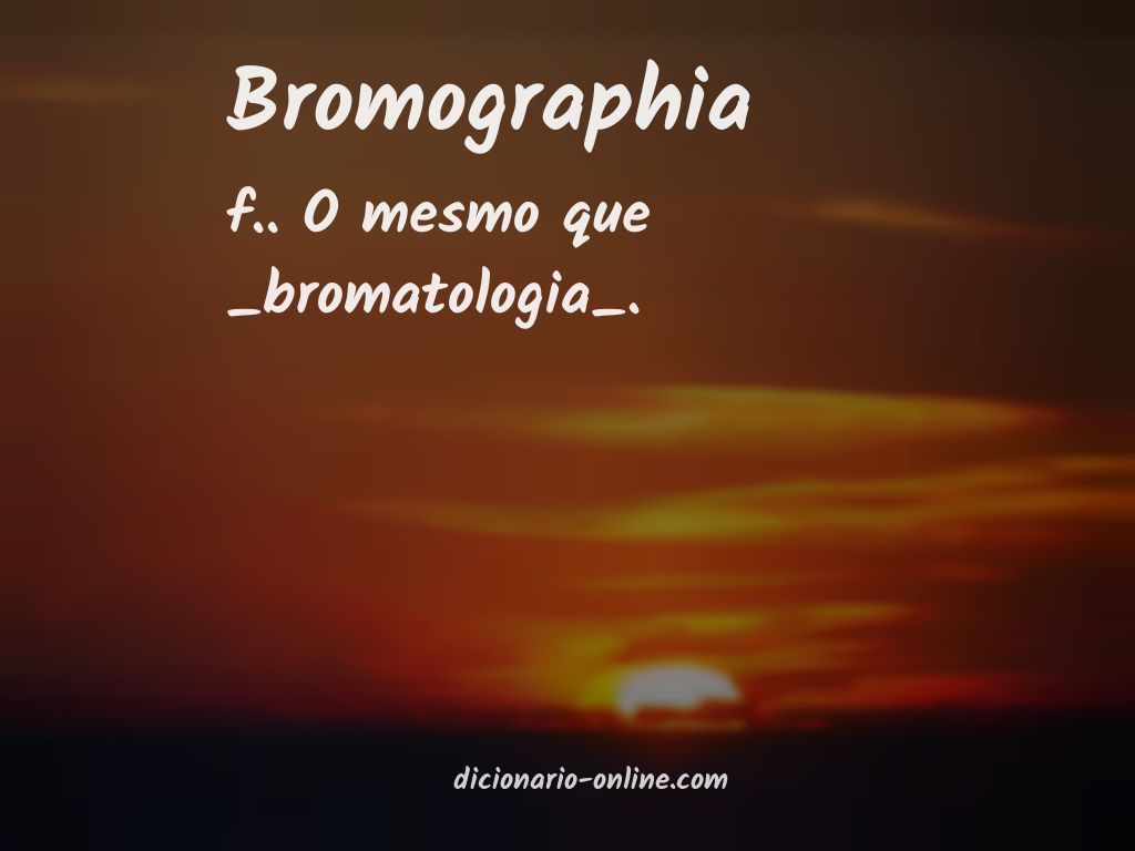 Significado de bromographia