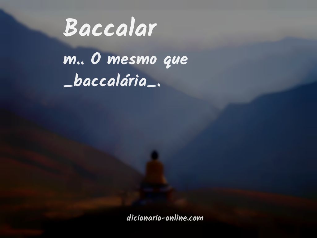 Significado de baccalar