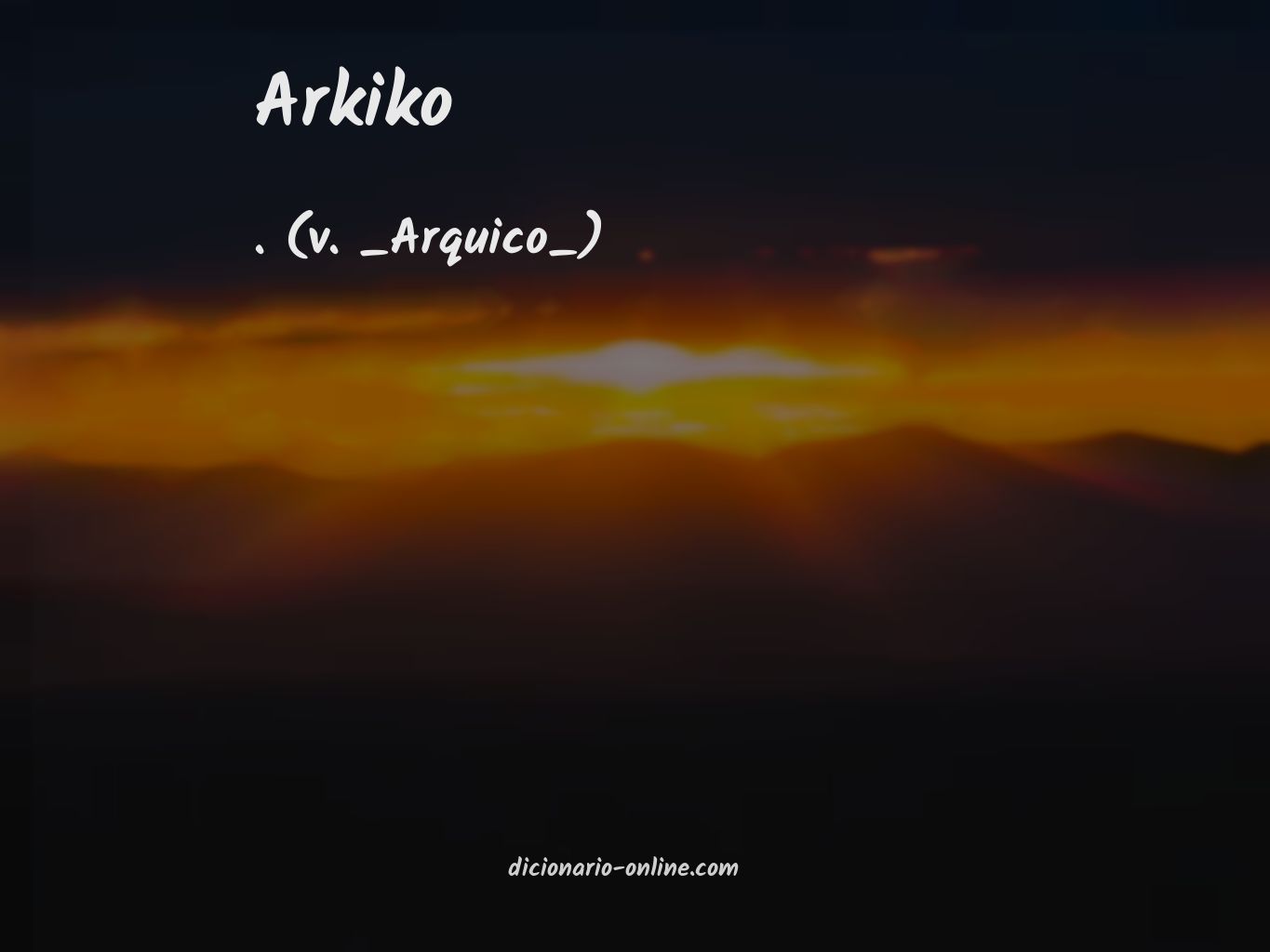 Significado de arkiko