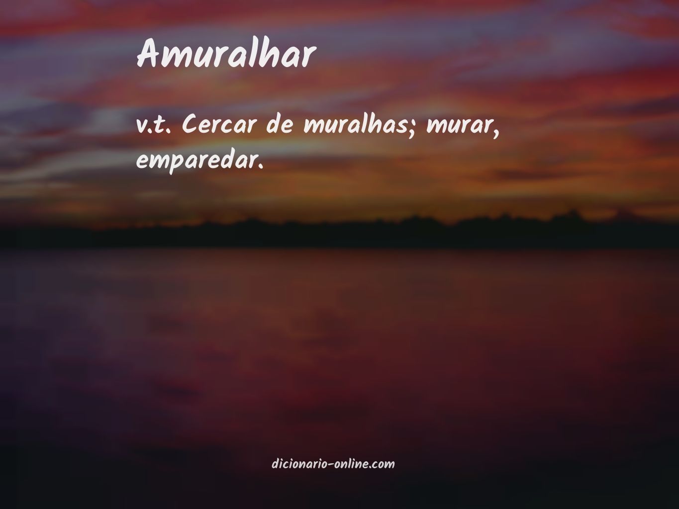 Significado de amuralhar