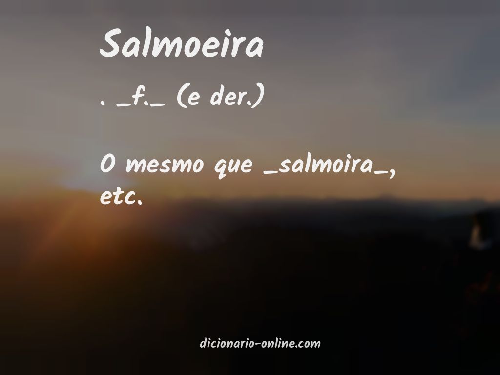 Significado de salmoeira