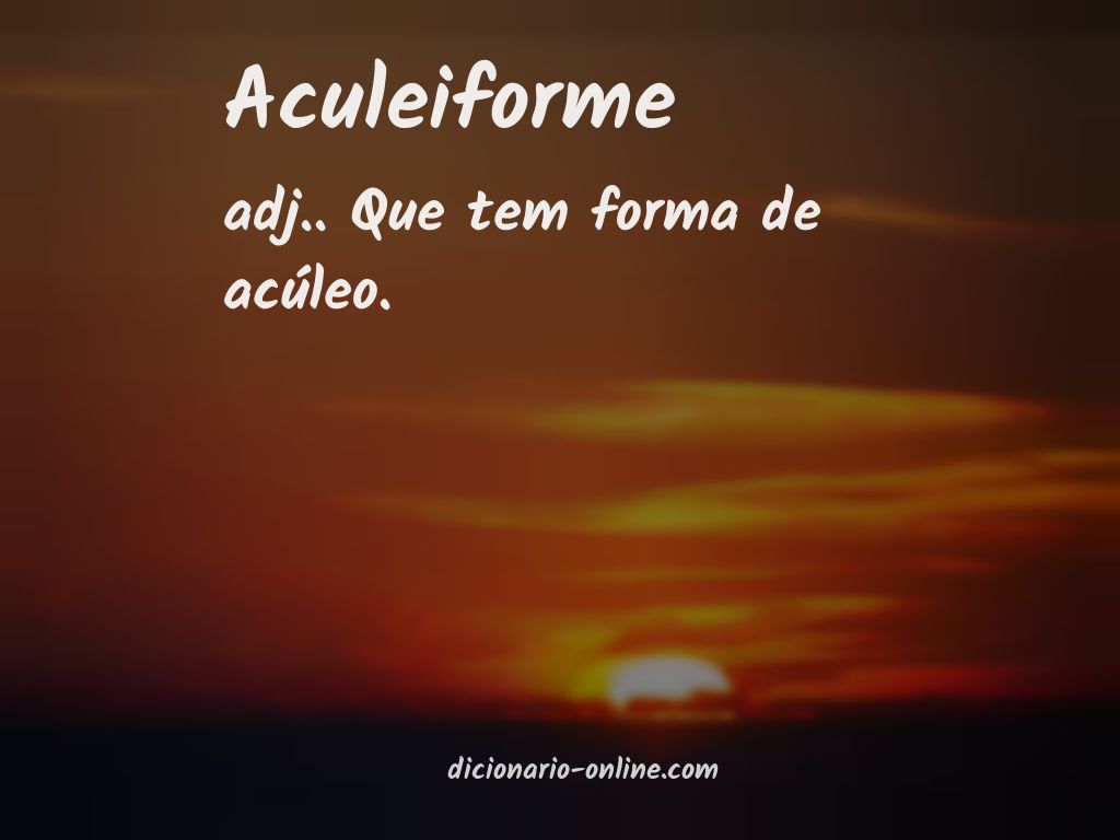 Significado de aculeiforme