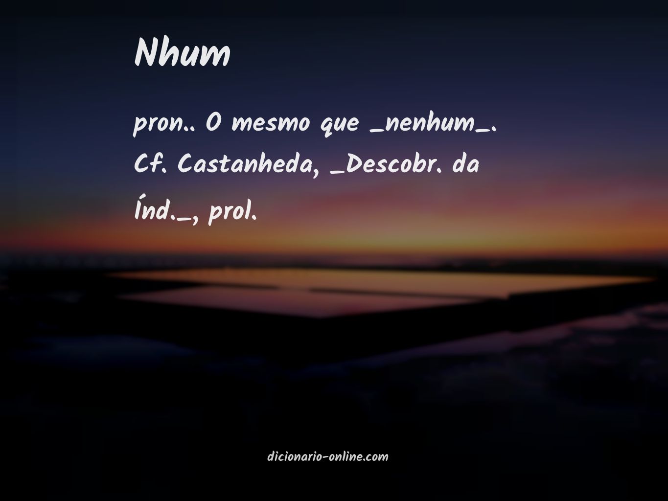 Significado de nhum