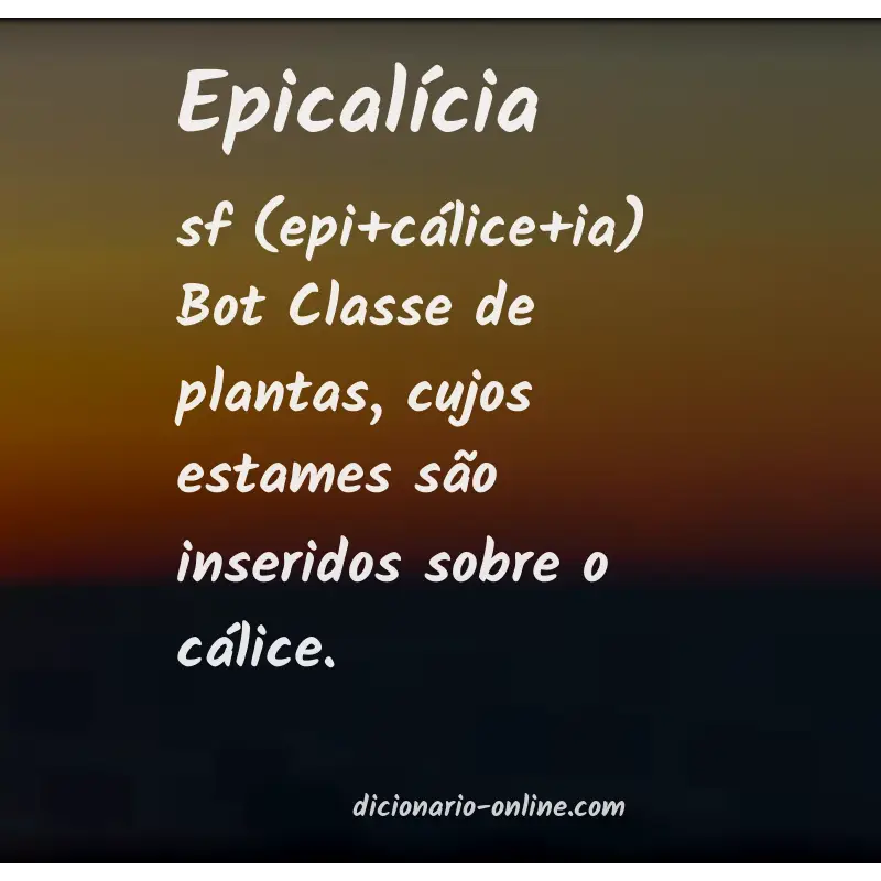 Significado de epicalícia