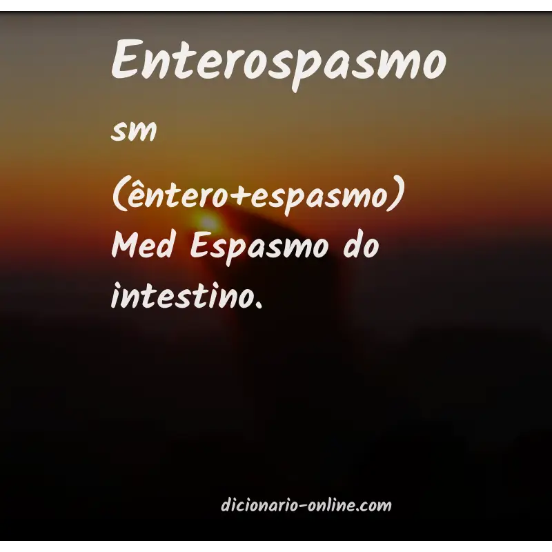 Significado de enterospasmo