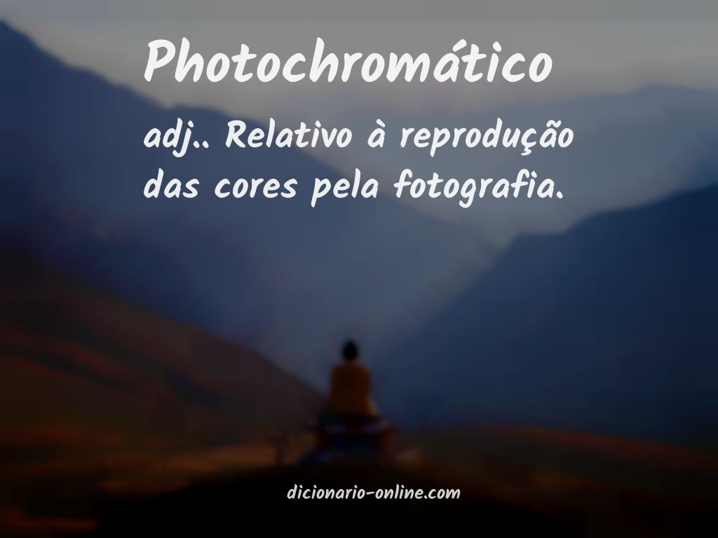 Significado de photochromático