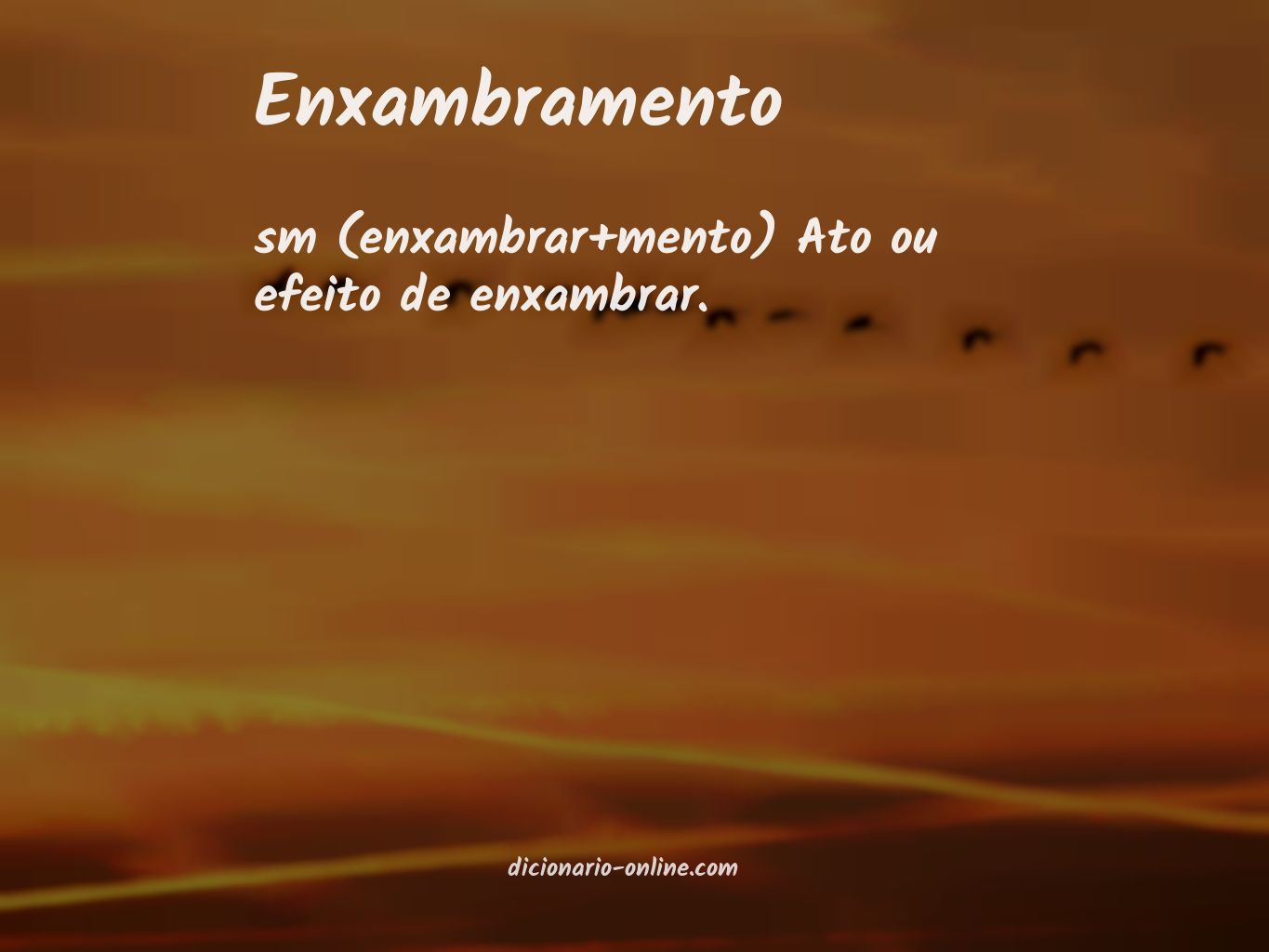 Significado de enxambramento