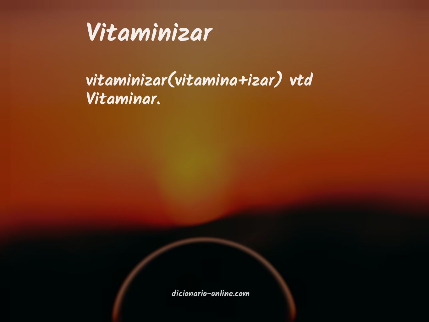 Significado de vitaminizar