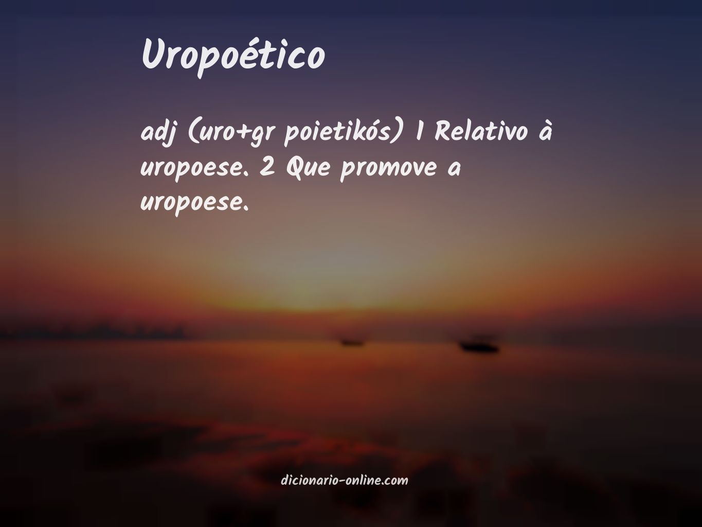 Significado de uropoético