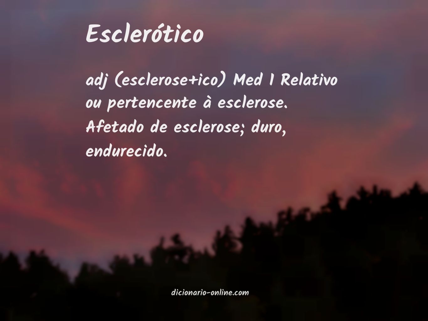 Significado de esclerótico