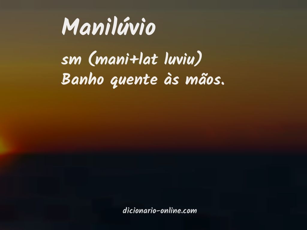 Significado de manilúvio