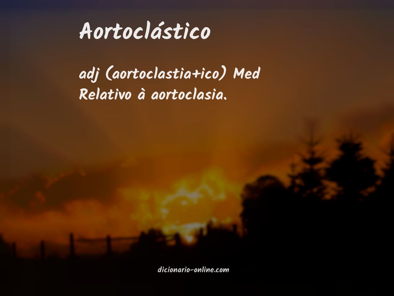 Significado de aortoclástico