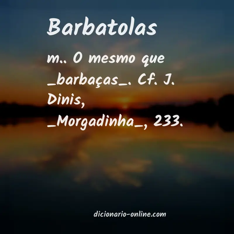 Significado de barbatolas