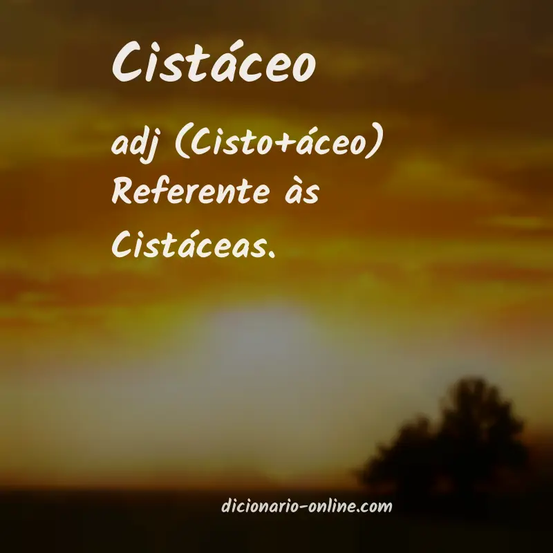 Significado de cistáceo