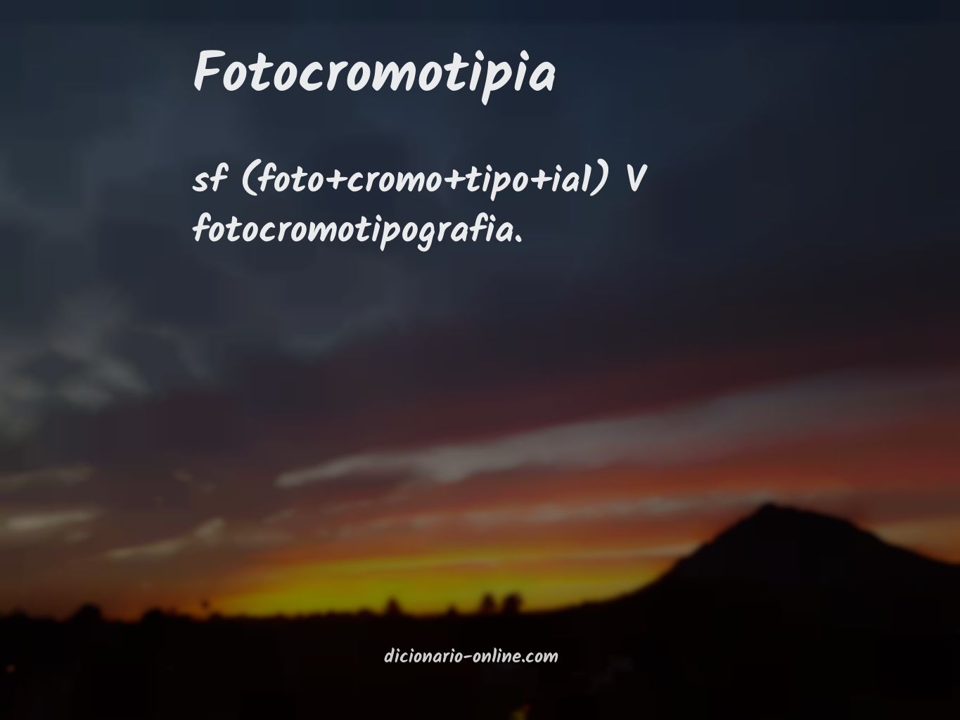 Significado de fotocromotipia