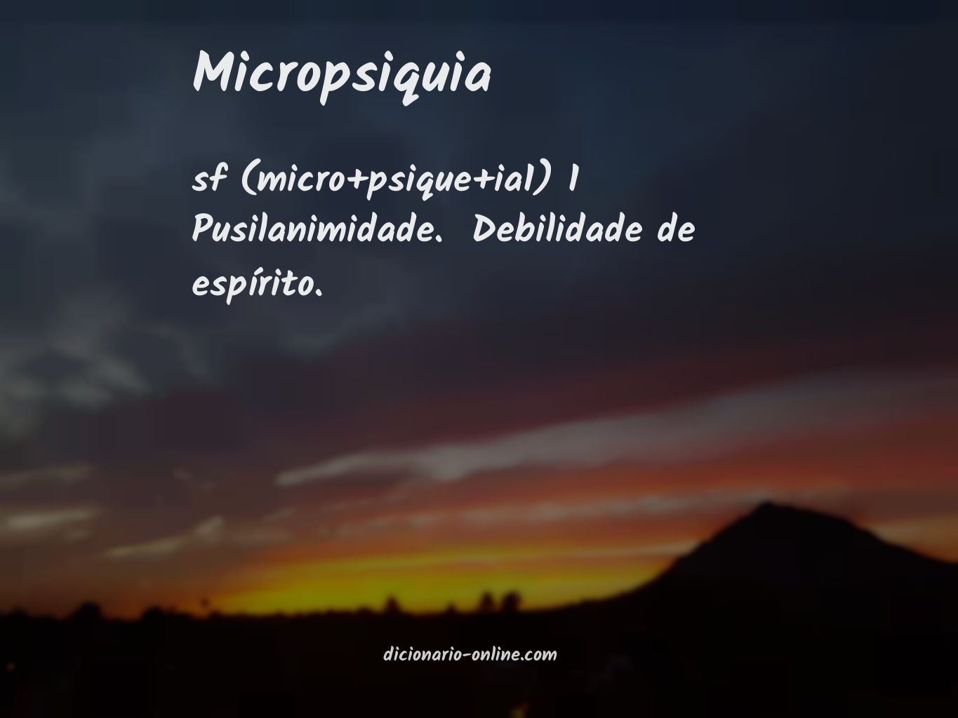 Significado de micropsiquia