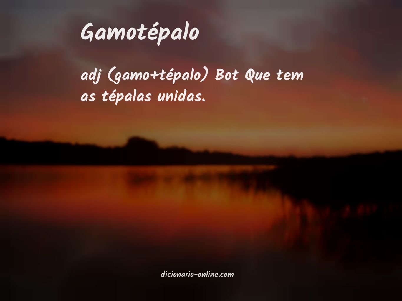 Significado de gamotépalo