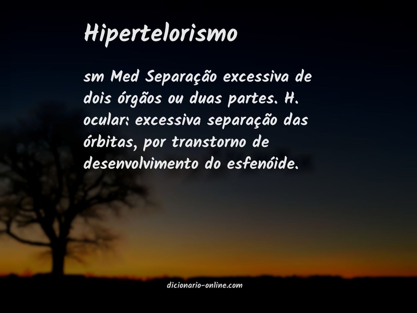 Significado de hipertelorismo