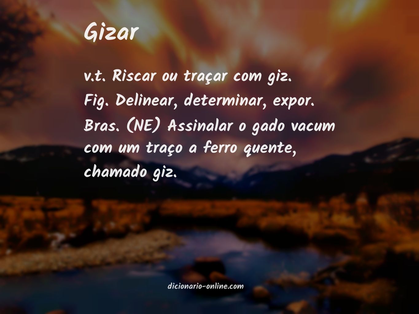 Significado de gizar