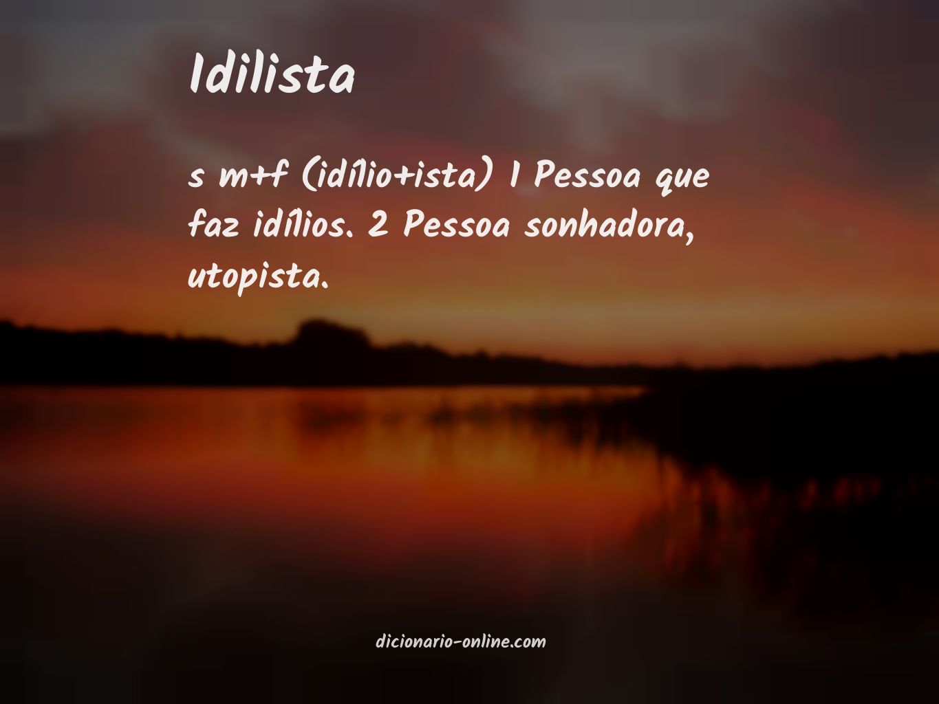 Significado de idilista