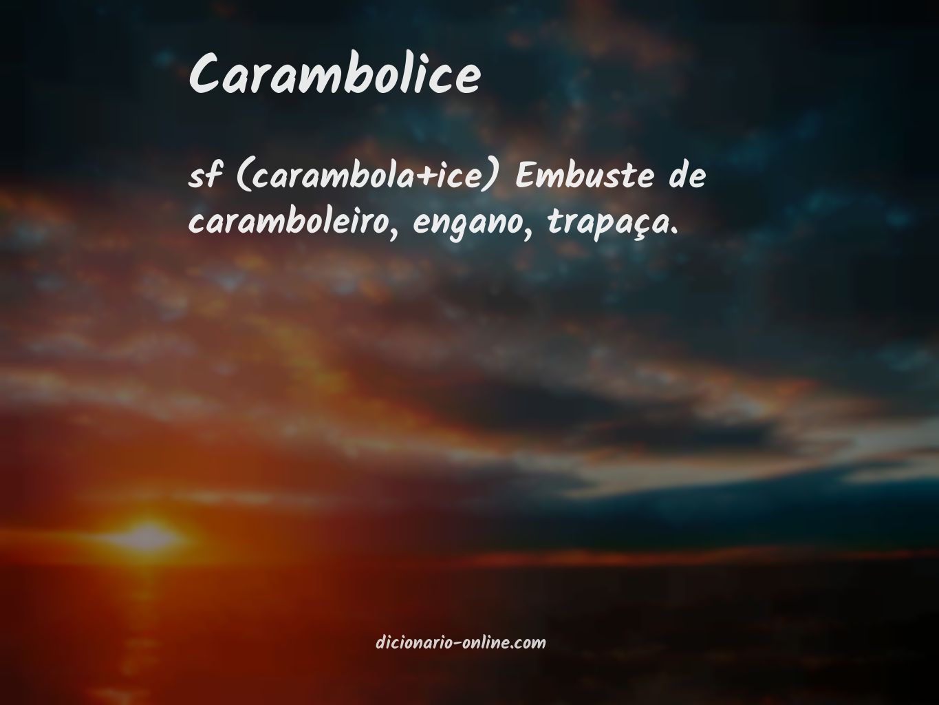 Significado de carambolice