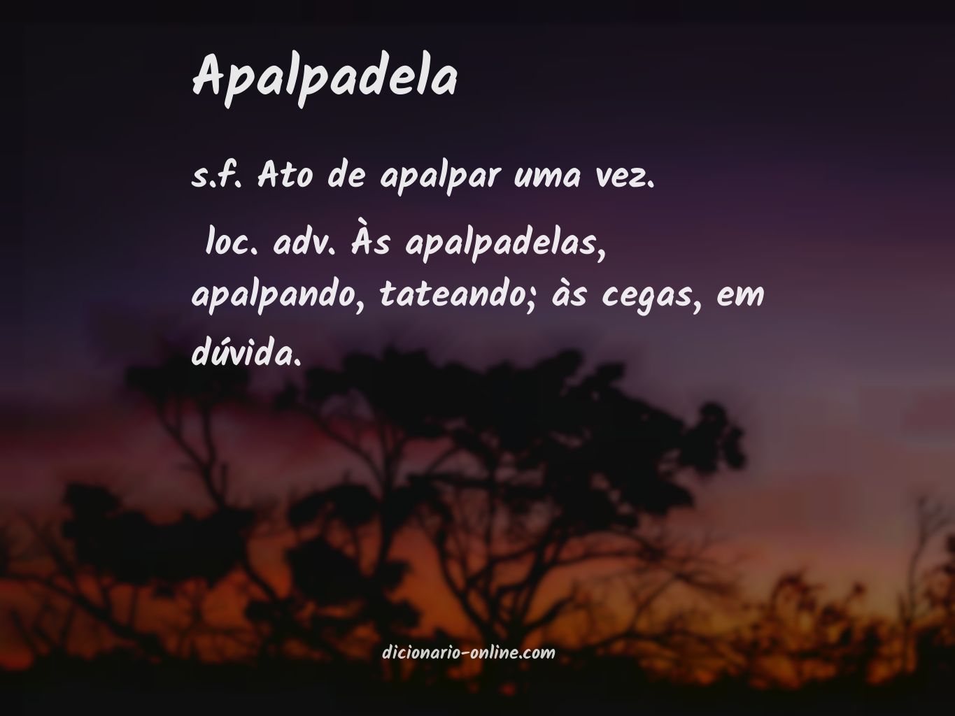 Significado de apalpadela