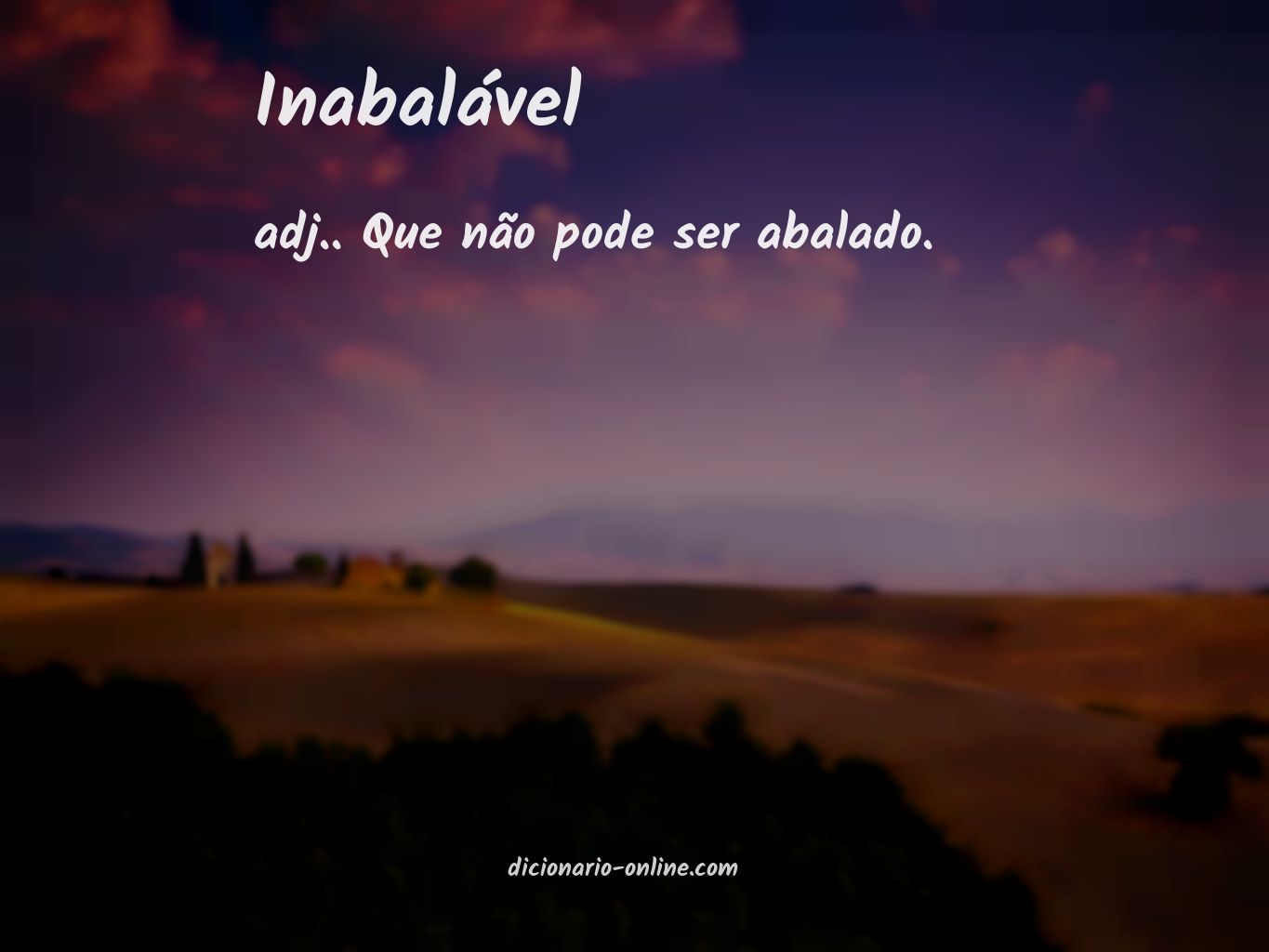 Significado de inabalável