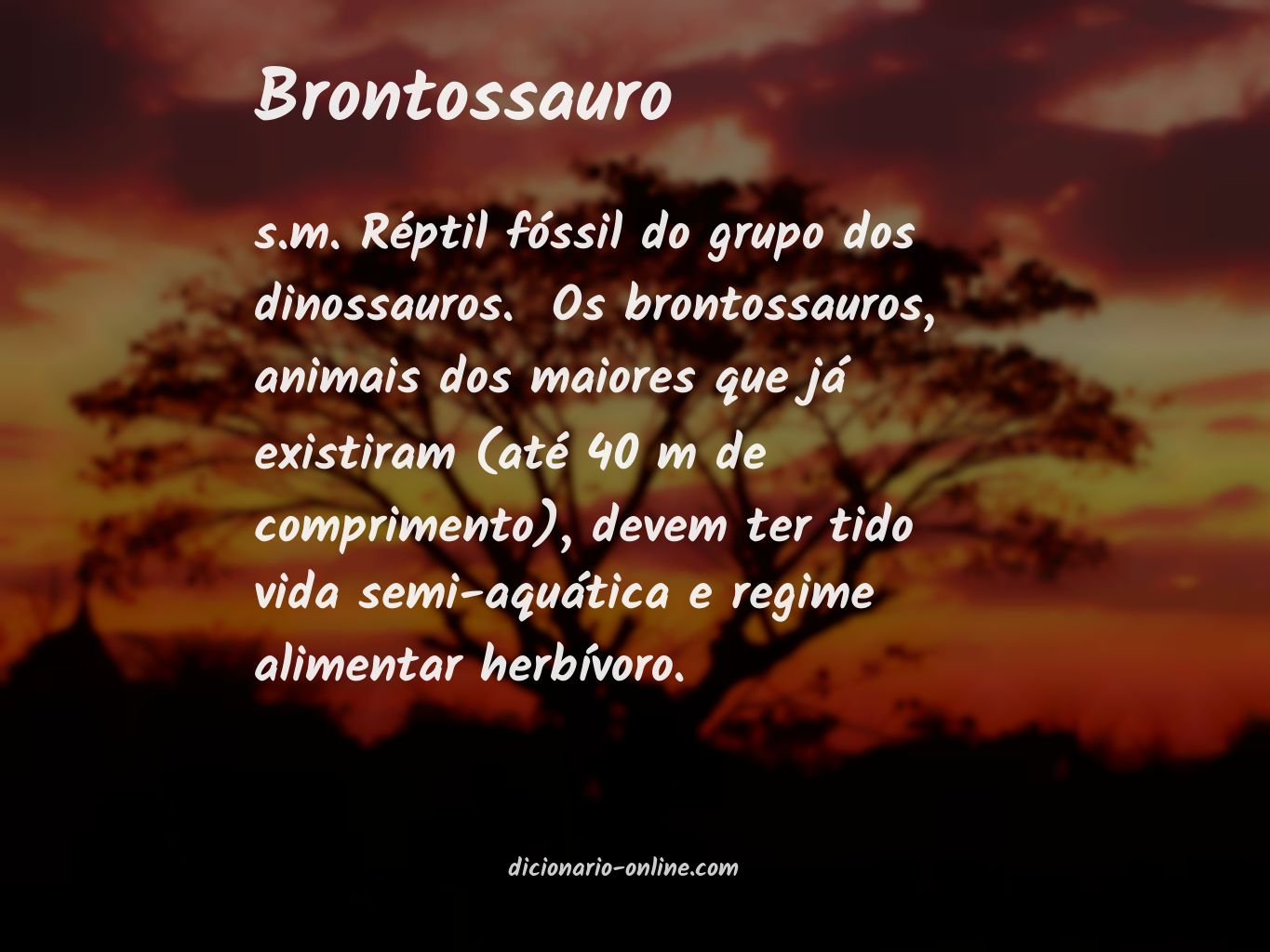 Significado de brontossauro