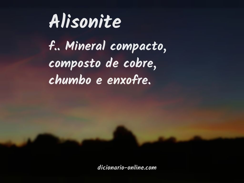 Significado de alisonite