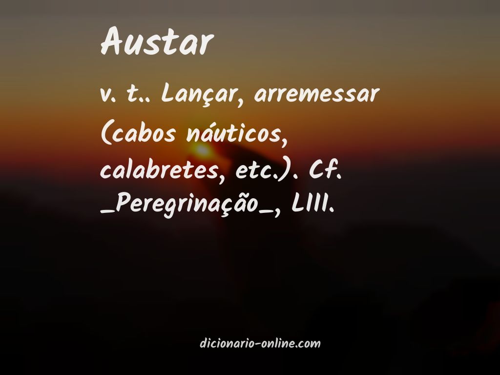 Significado de austar