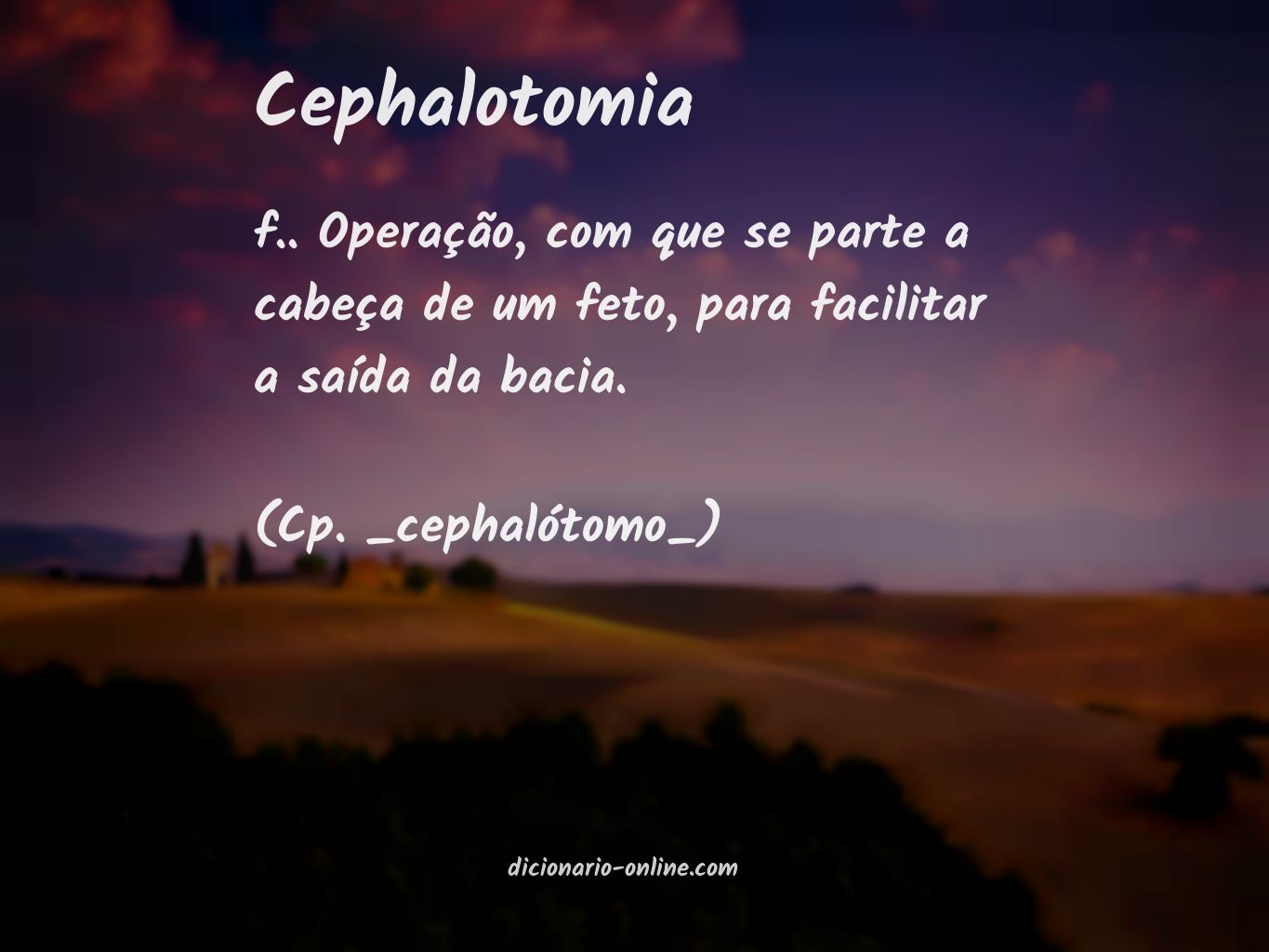 Significado de cephalotomia