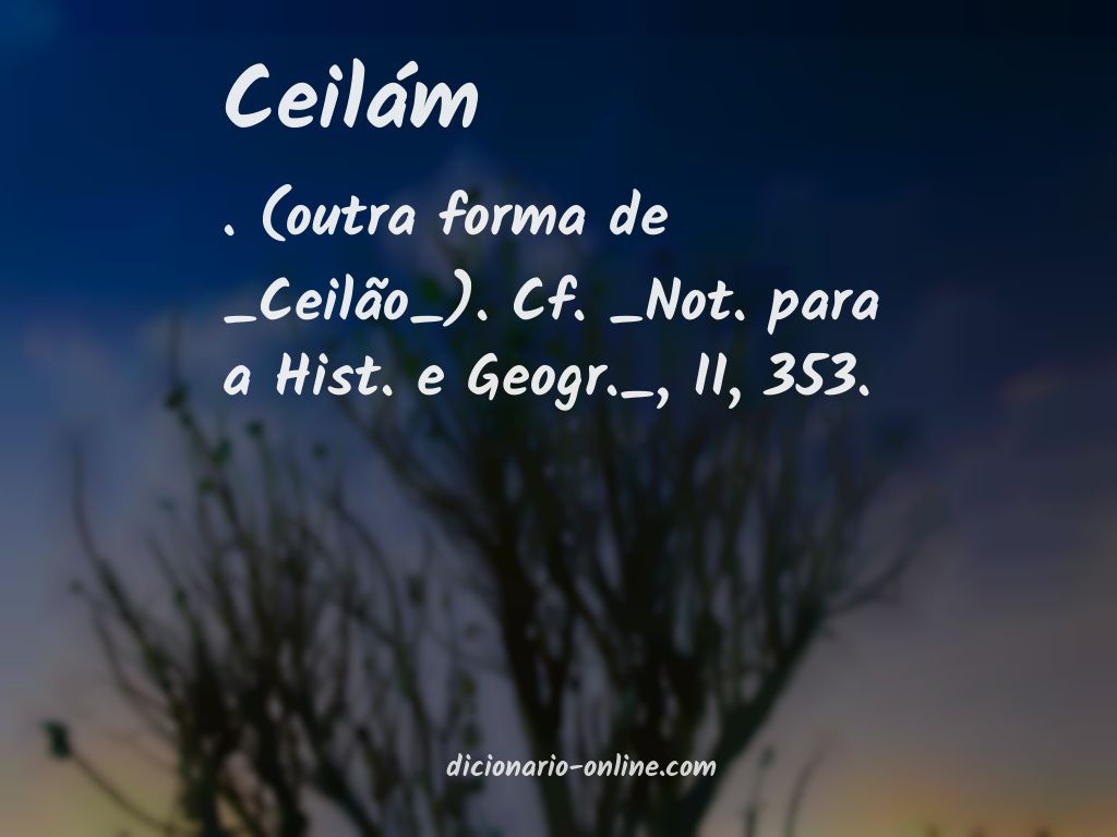 Significado de ceilám