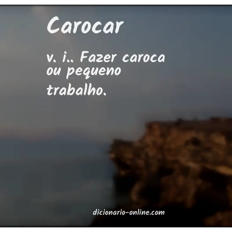 Significado de carocar