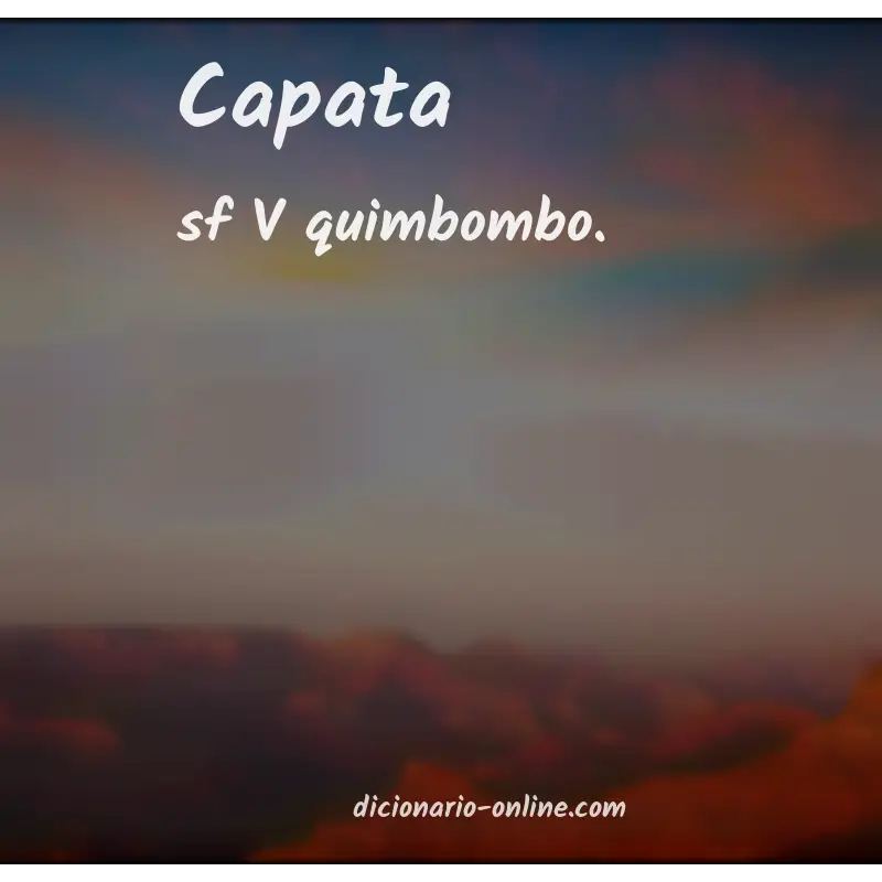 Significado de capata