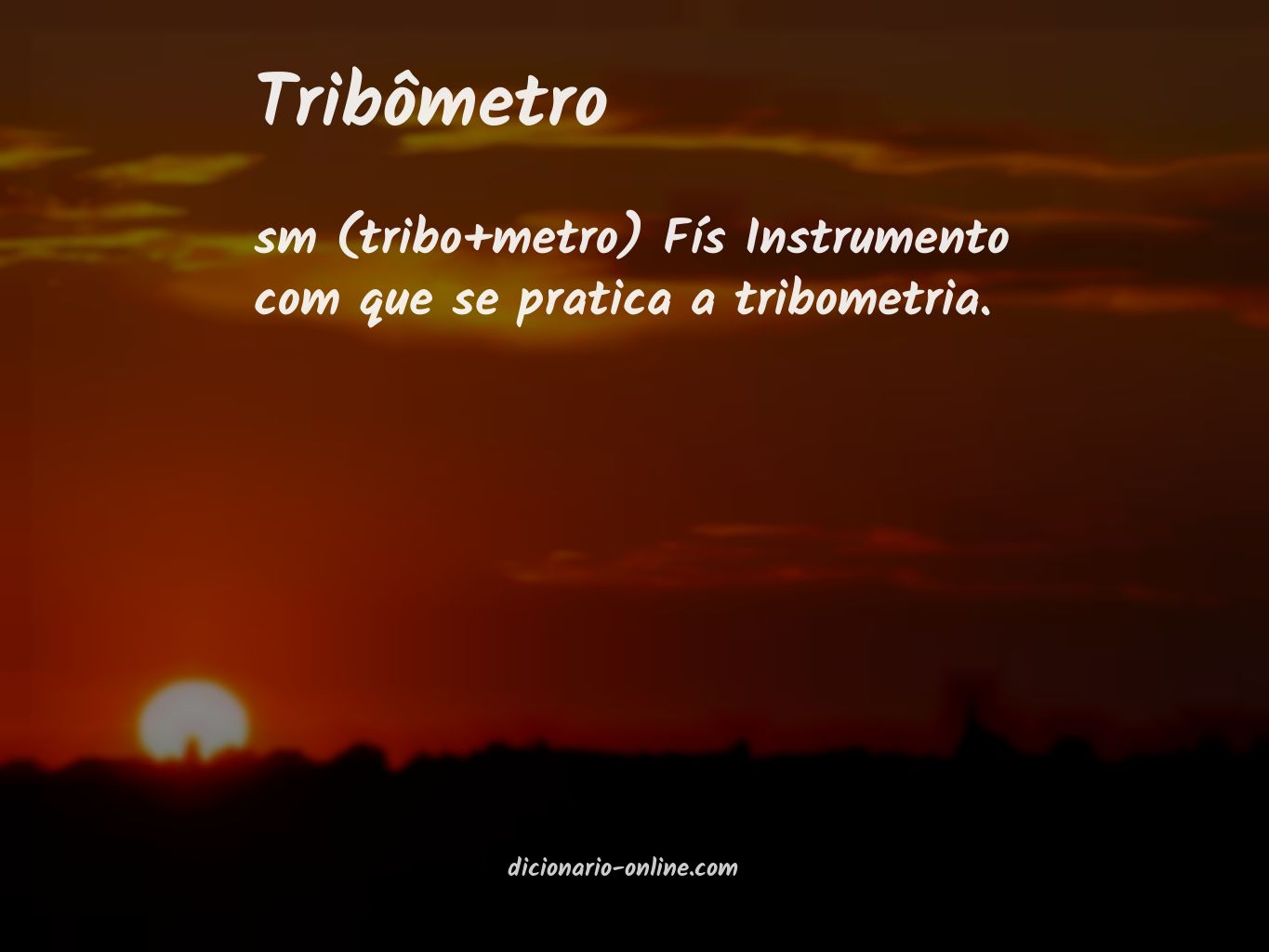 Significado de tribômetro