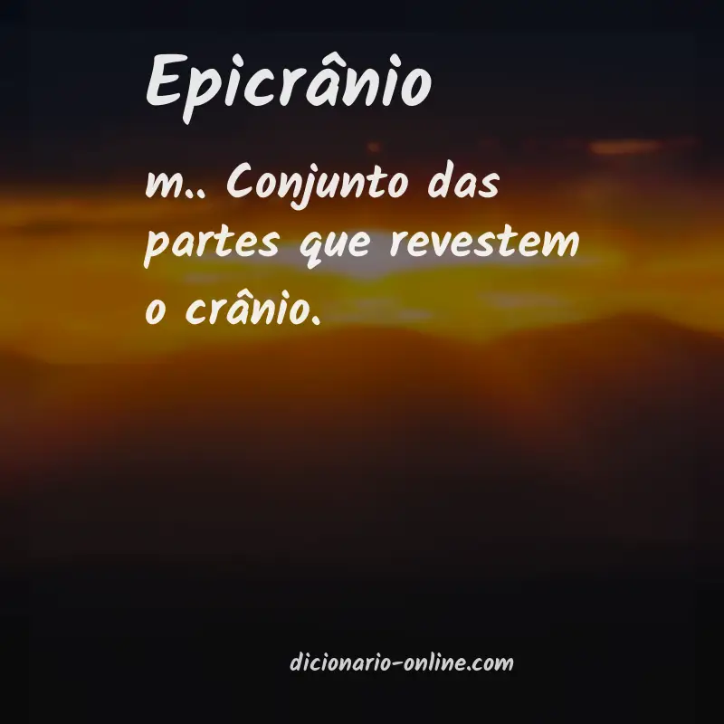 Significado de epicrânio