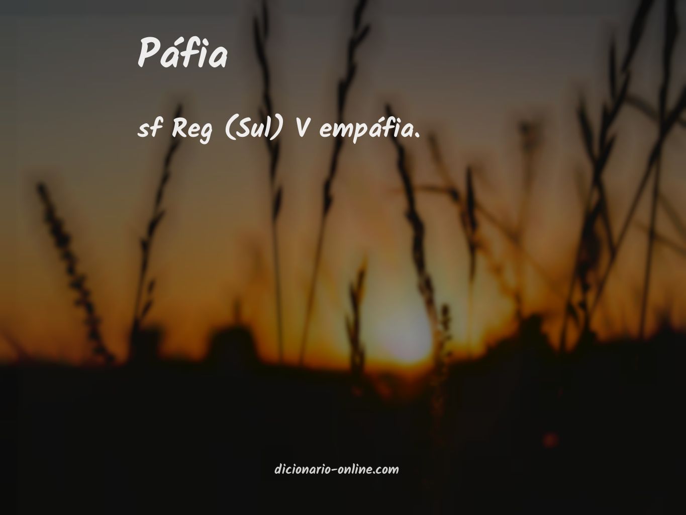 Significado de páfia