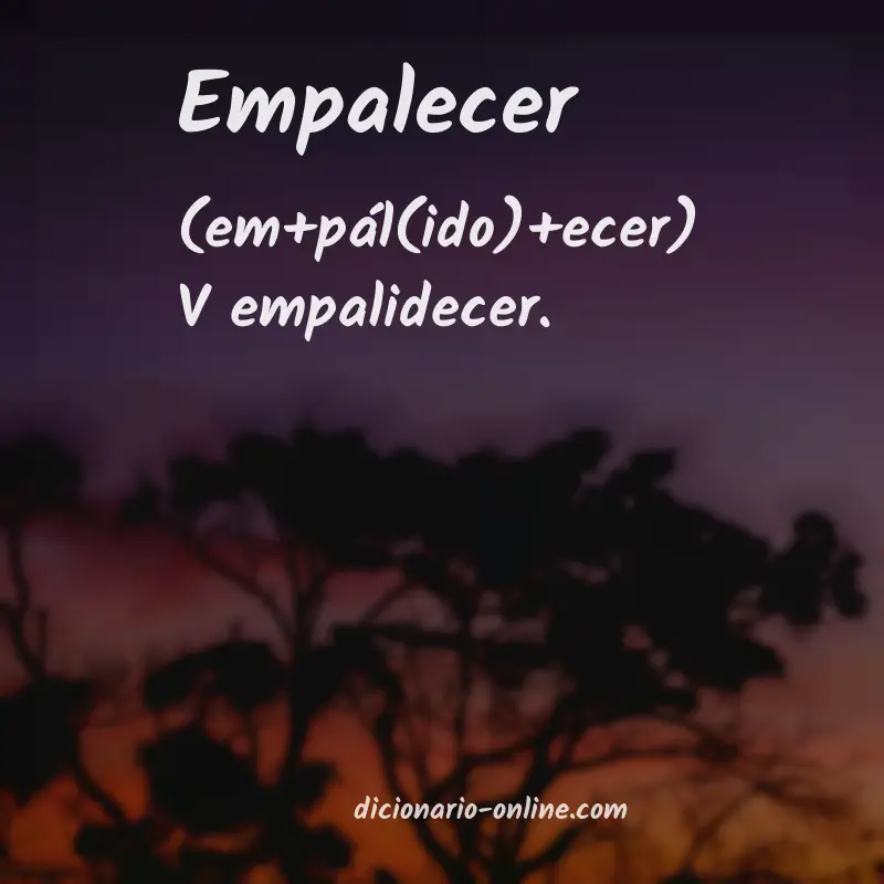 Significado de empalecer
