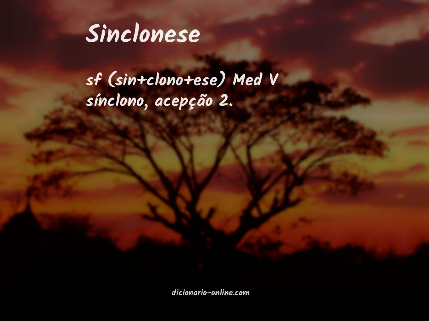 Significado de sinclonese