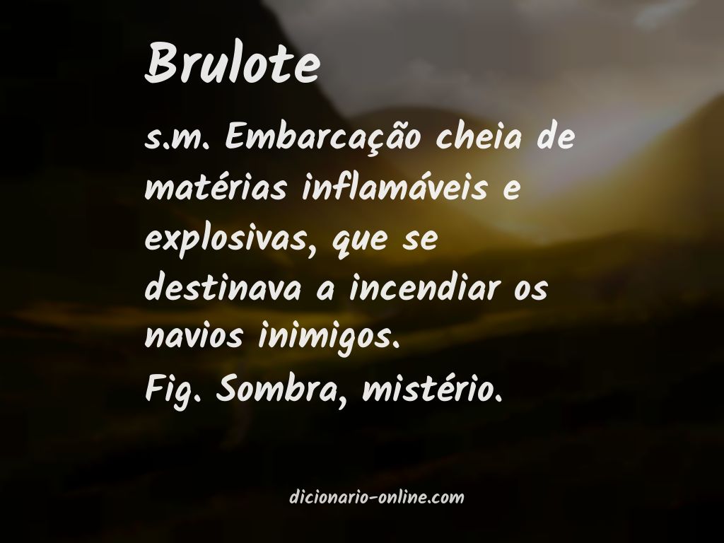 Significado de brulote